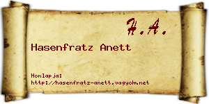 Hasenfratz Anett névjegykártya